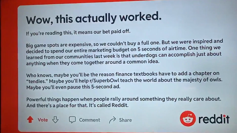 Why Reddit Spent Its Marketing Budget on This Super Bowl Ad